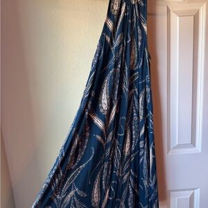 LOFT  sleeveless halter-top dress with a paisley print XSP